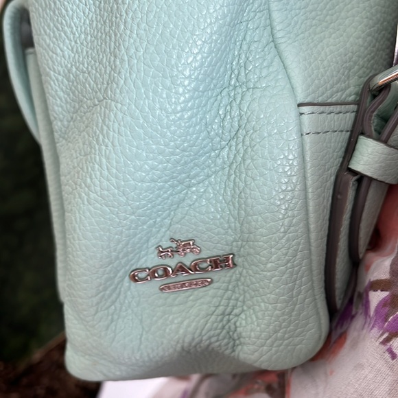 COACH MINI LEATHER Backpack ( mint green) - Picture 5 of 15
